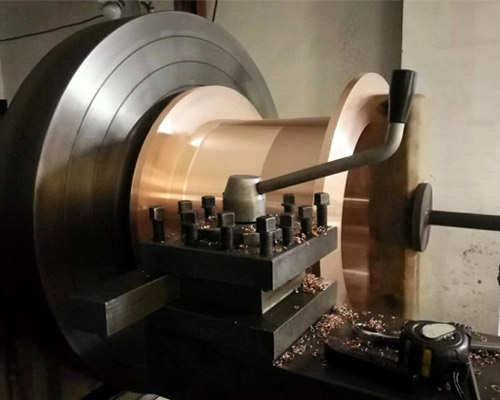 The machining of the coils of copper coils