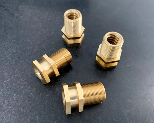 Turning of brass threaded parts