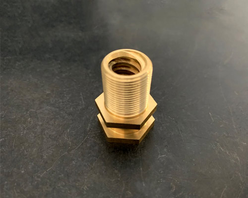 Turning of brass threaded parts