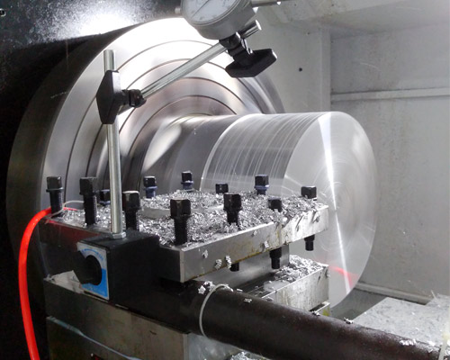 Large diameter cylinder CNC turning processing