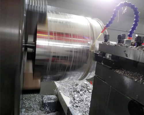Large diameter aluminum drum groove CNC turning processing custom